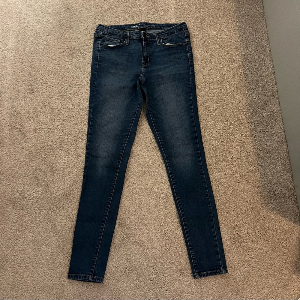 Mossimo Supply Co. Dark Blue Skinny Jeans